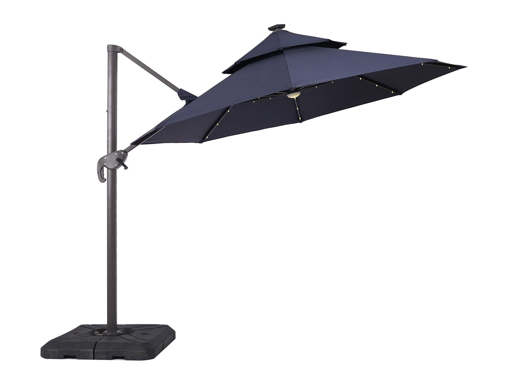 Nuti Blue Round Umbrella w/ Base