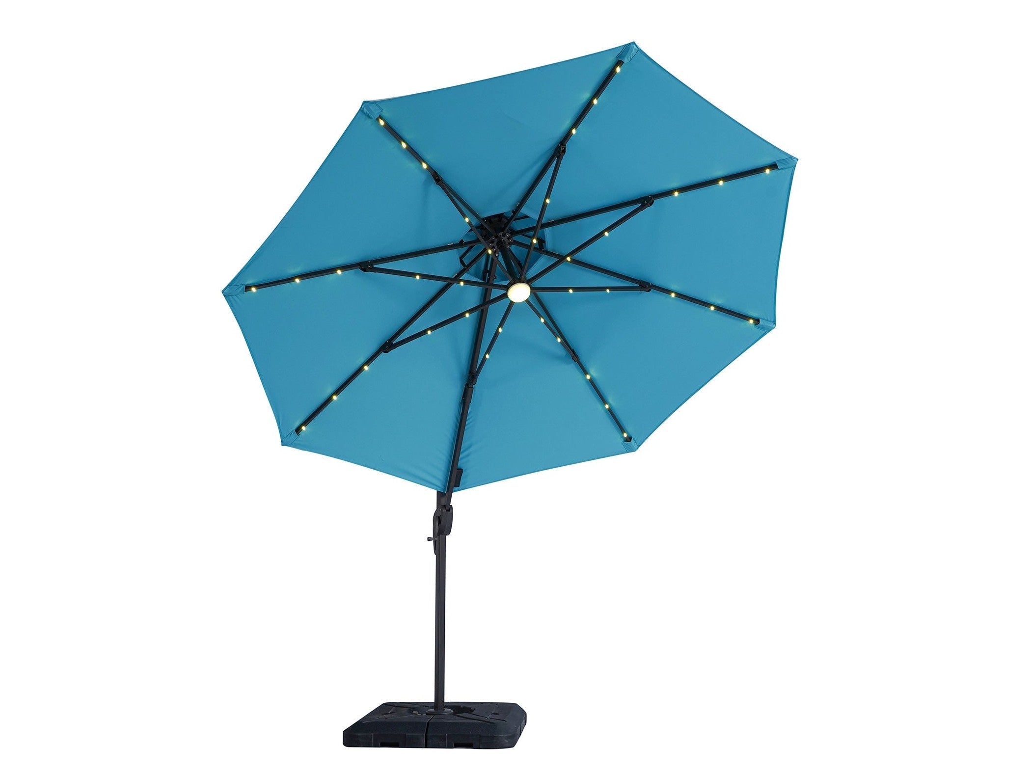 Nuti Teal Round Umbrella w/ Base