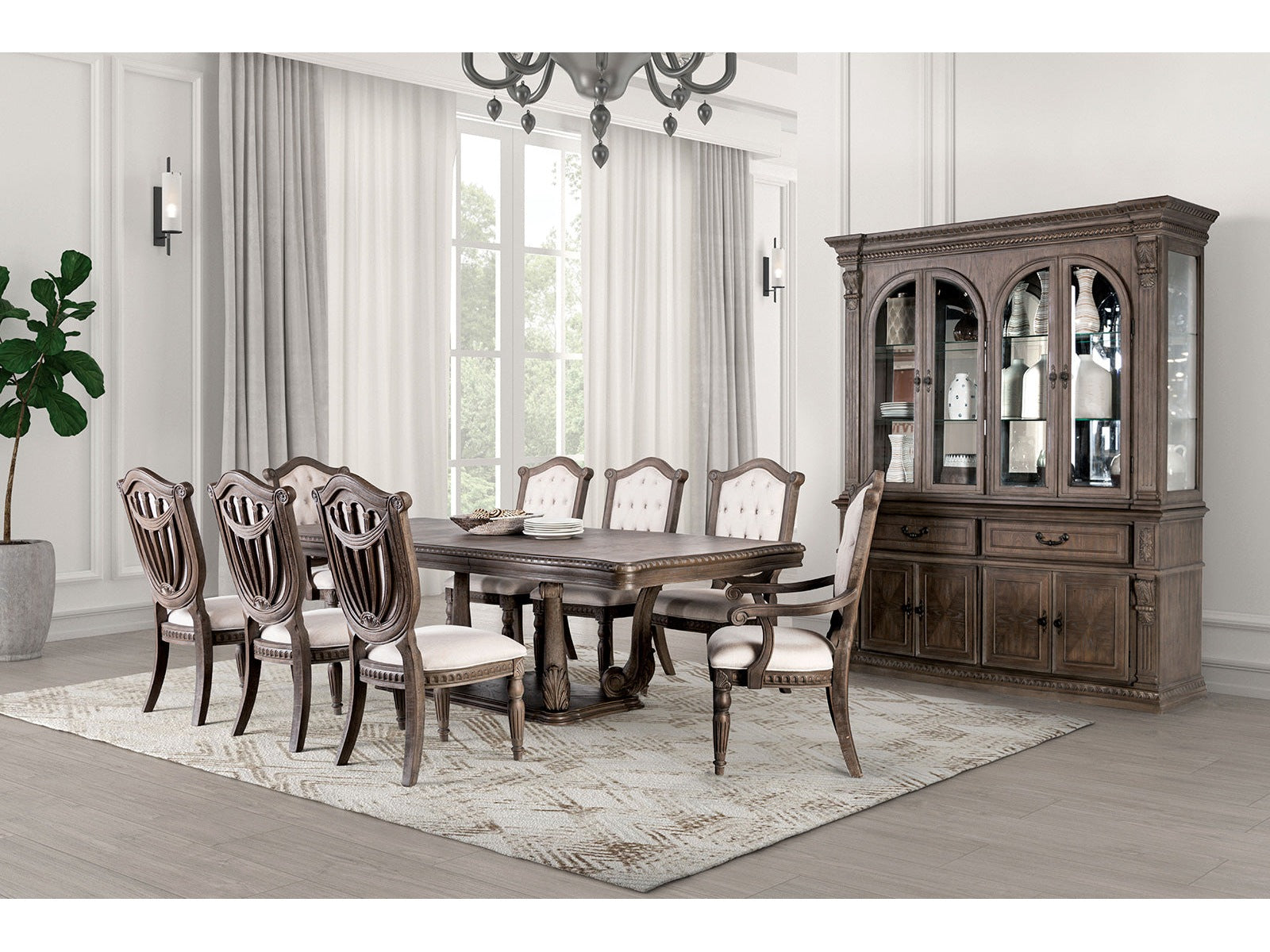 Oakham Weathered Oak Dining Table