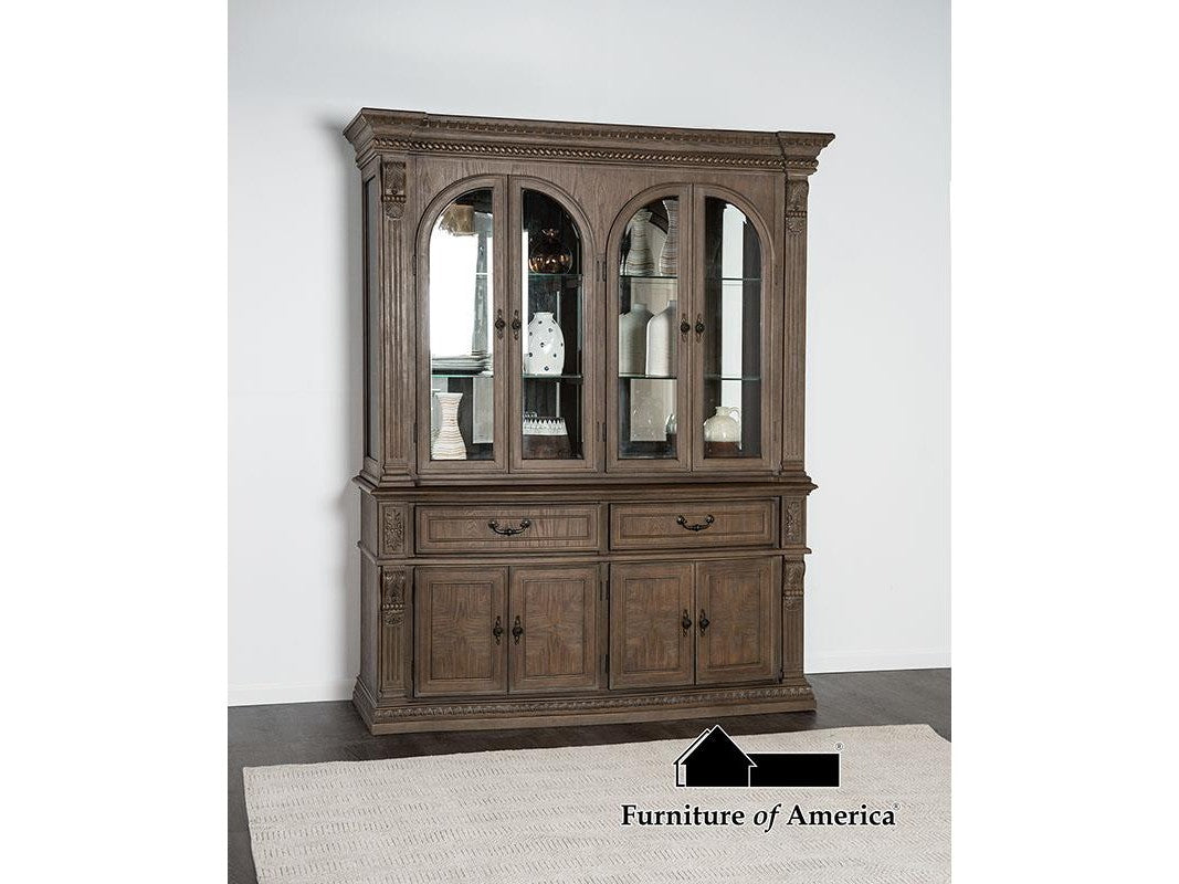 Oakham Weathered Oak Hutch Buffet