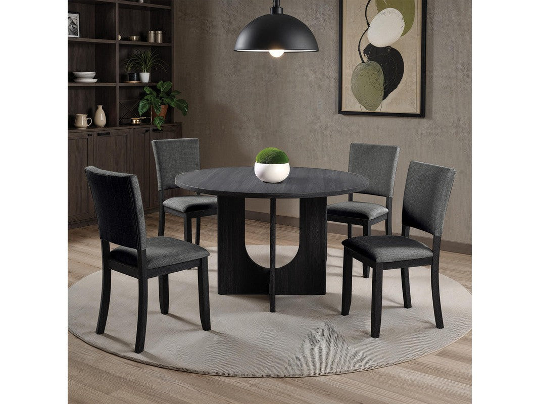 Oberto Dark Gray 5 Pc. Round Dining Table Set