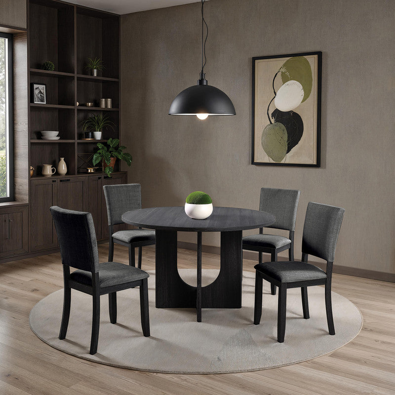 Oberto Dark Gray Round Dining Table