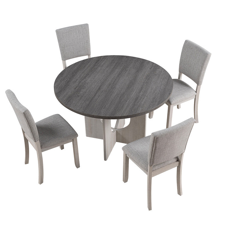 Oberto Gray Round Dining Table
