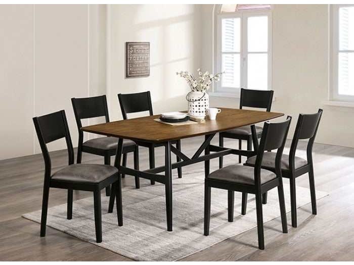 Oberwil Antique Oak & Black Dining Room Set