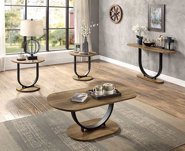 Olbia Rustic Oak/Sand Black 3 Pc. Coffee Table Set