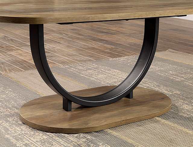 Olbia Rustic Oak/Sand Black 3 Pc. Coffee Table Set