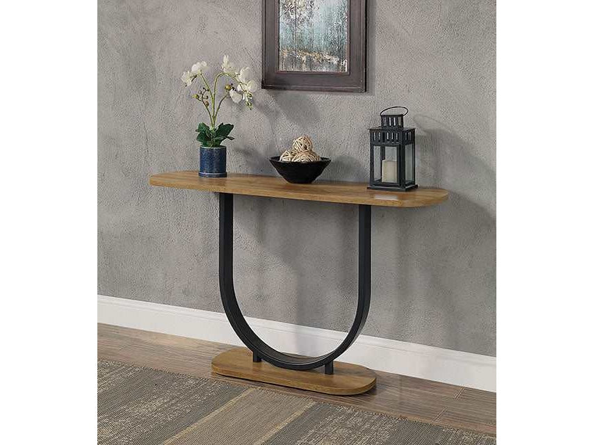 Olbia Rustic Oak/Sand Black Sofa Table