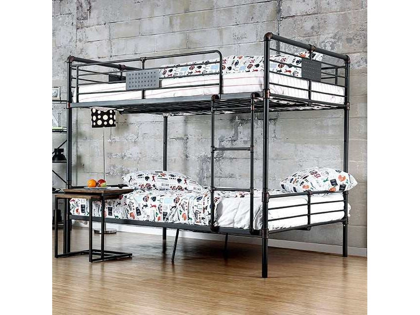 Olga Antique Black Full/Full Bunk Bed