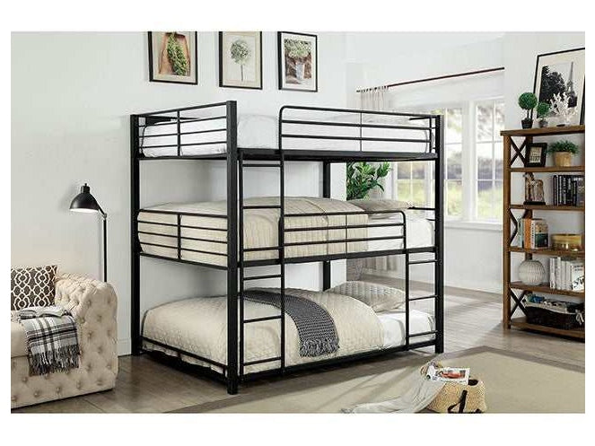 Olga Sand Black Full Triple Decker Bed