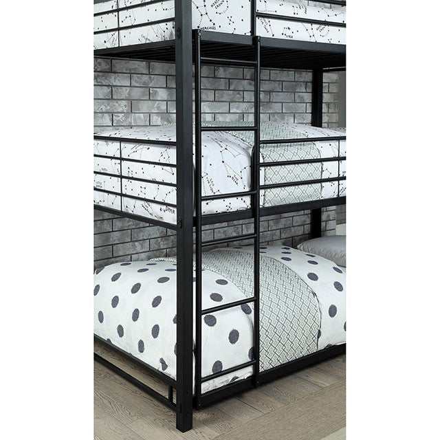 Olga Sand Black Full Triple Decker Bed