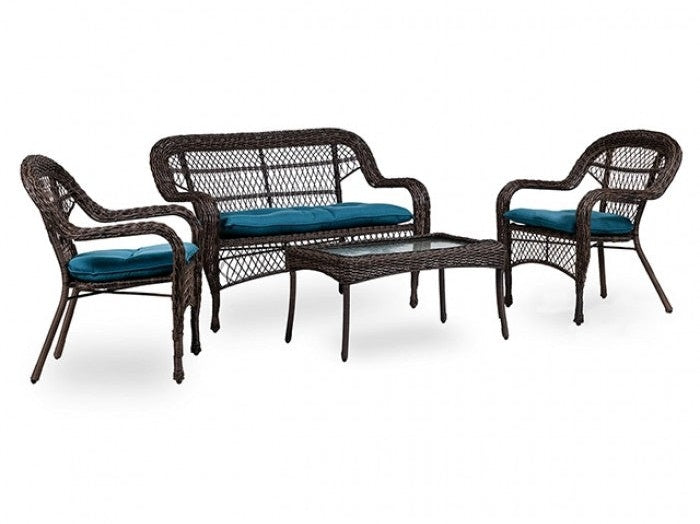 Oliveri Brown/Dark Teal Conversation Set 4 Piece