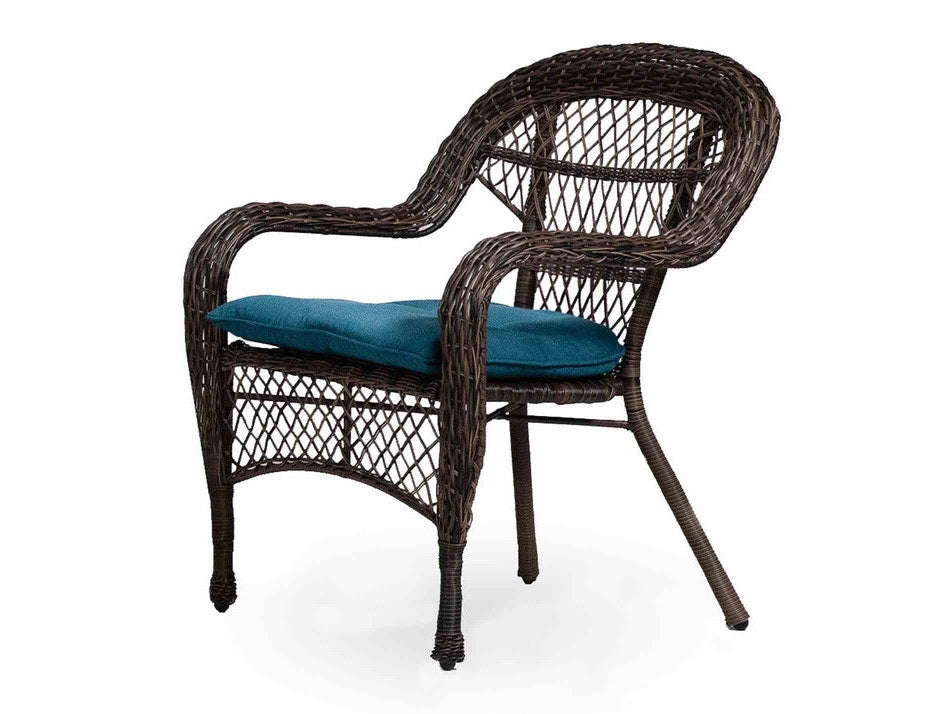 Oliveri Brown/Dark Teal Wicker Stacking Chair (2/Stack)