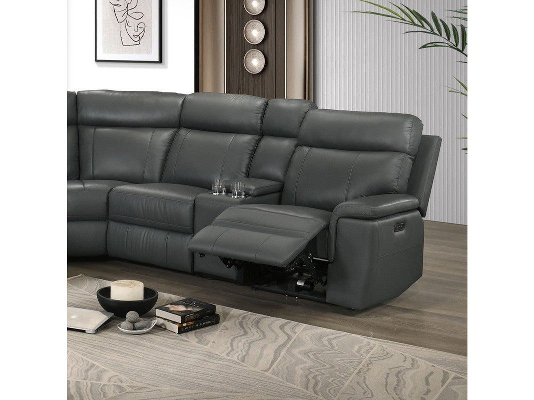 Oliverus Dark Gray Power Sectional