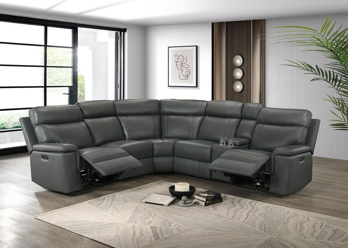 Oliverus Dark Gray Power Sectional