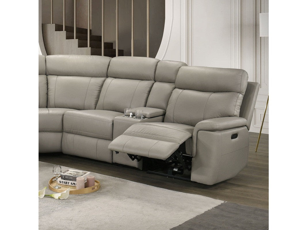 Oliverus Taupe Power Sectional