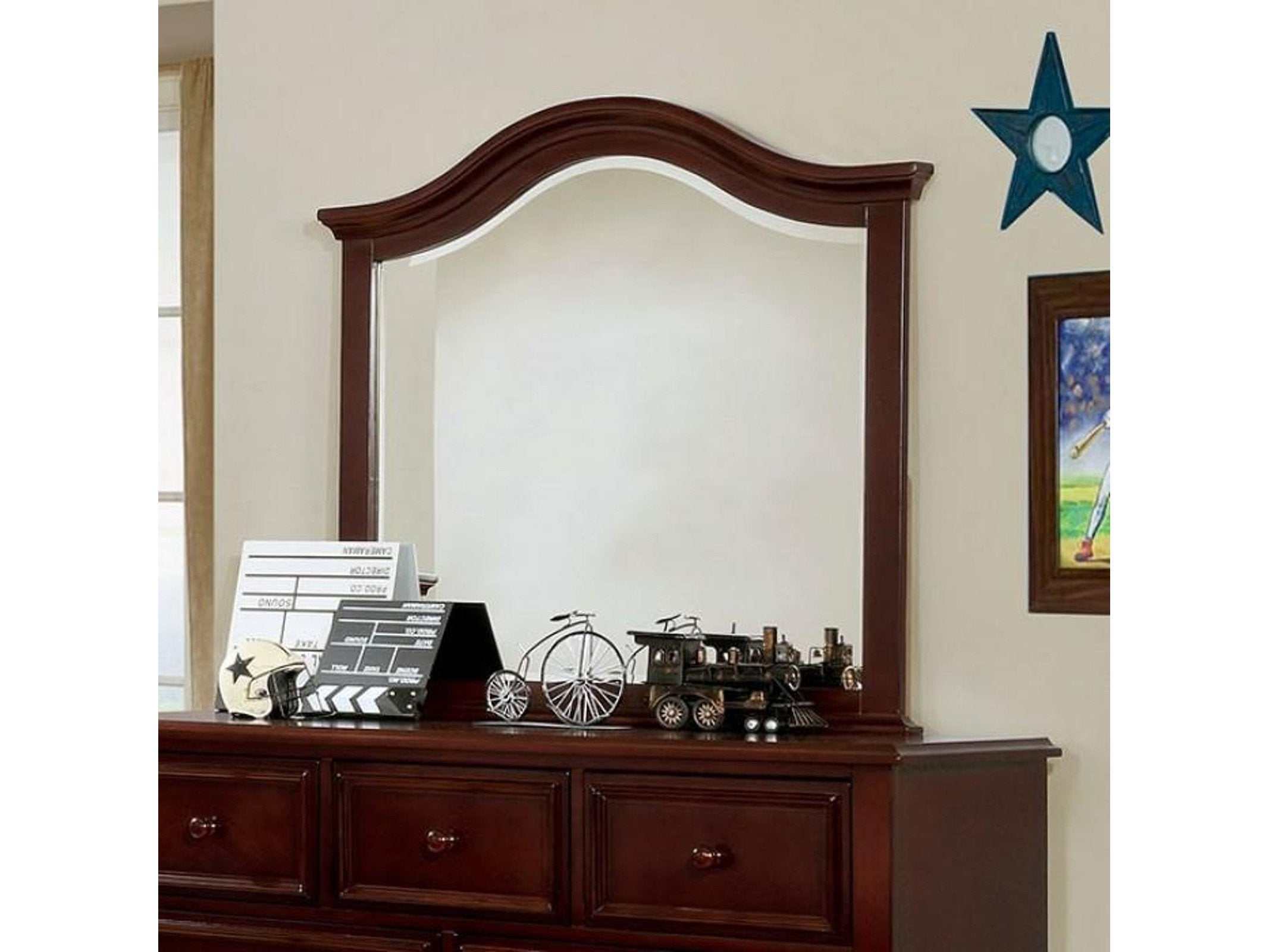 Olivia Dark Walnut Mirror