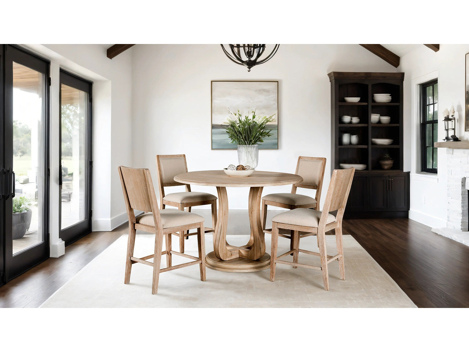 Orbetello Natural/Beige 5 Piece Counter Ht. Set