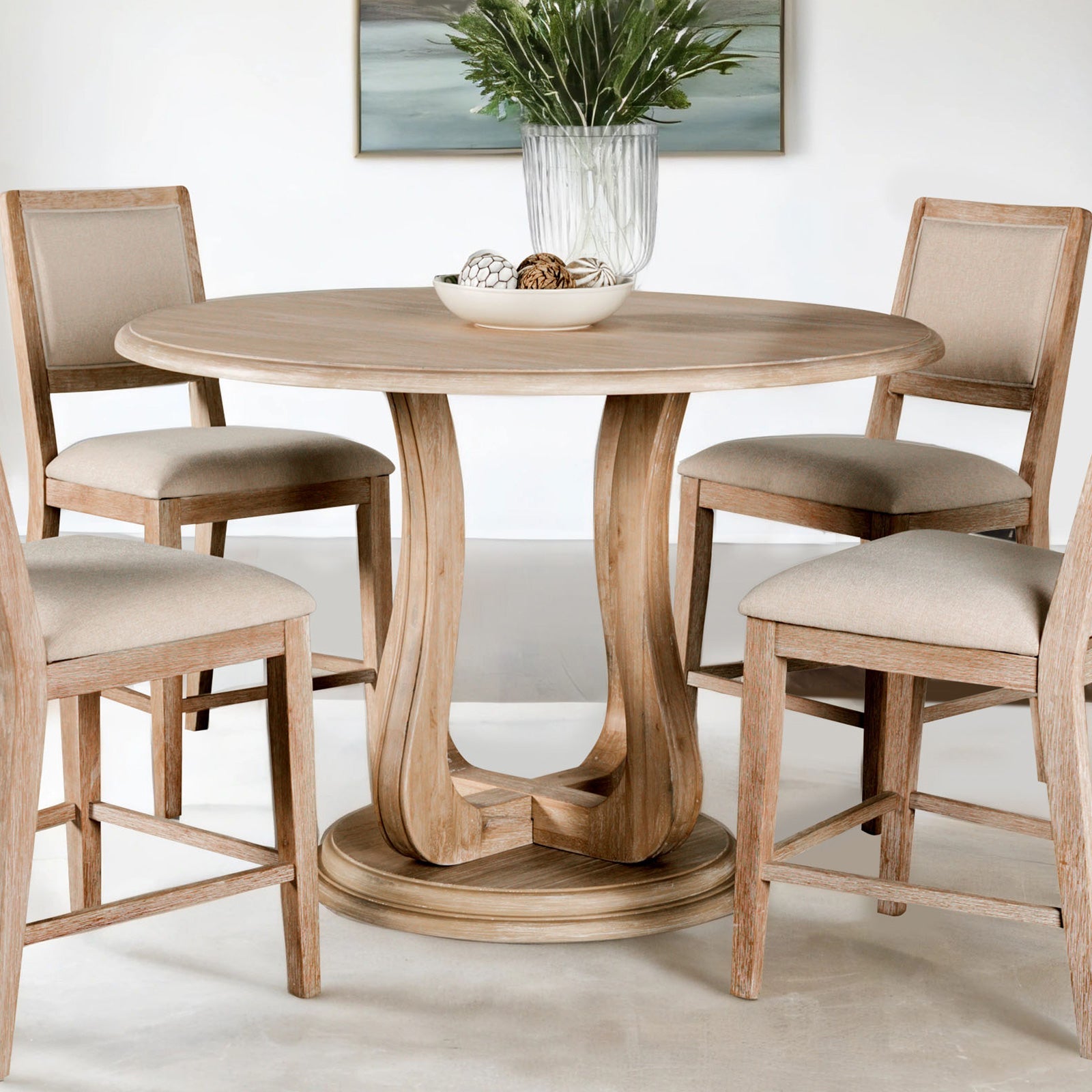 Orbetello Natural/Beige Counter Height Chair (Set of 2)