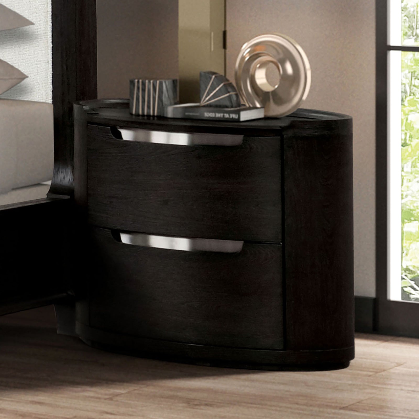 Osterley Black Nightstand
