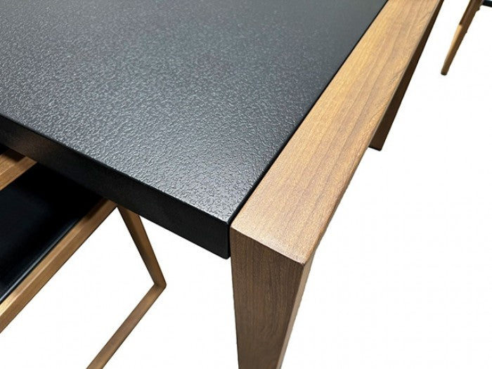 Oswego Black-Natural Outdoor Dining Table