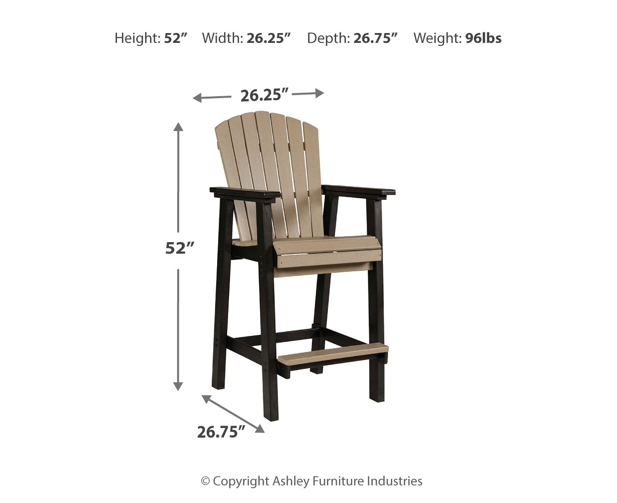 Fairen Trail Tall Barstool (2/CN)