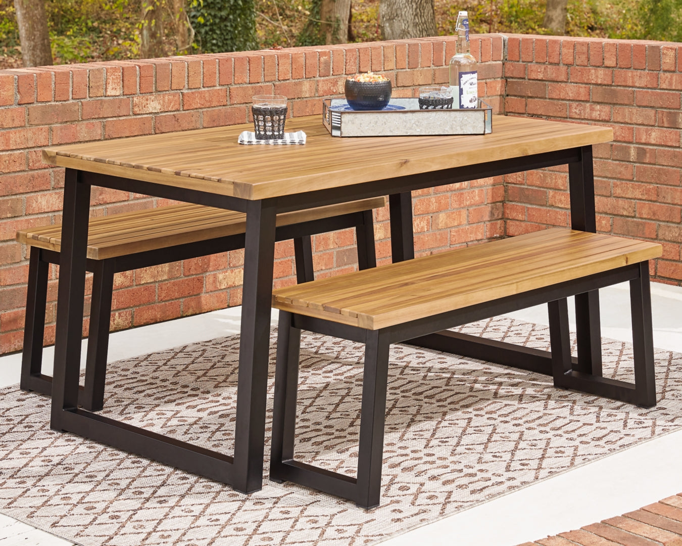 Town Wood Dining Table Set (3/CN)