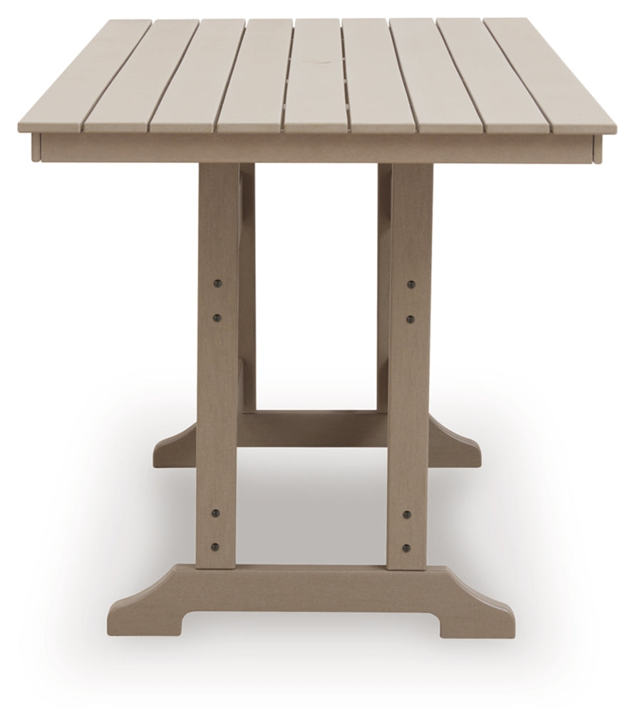 Sandy Dune RECT COUNTER TABLE with Umbrella Option