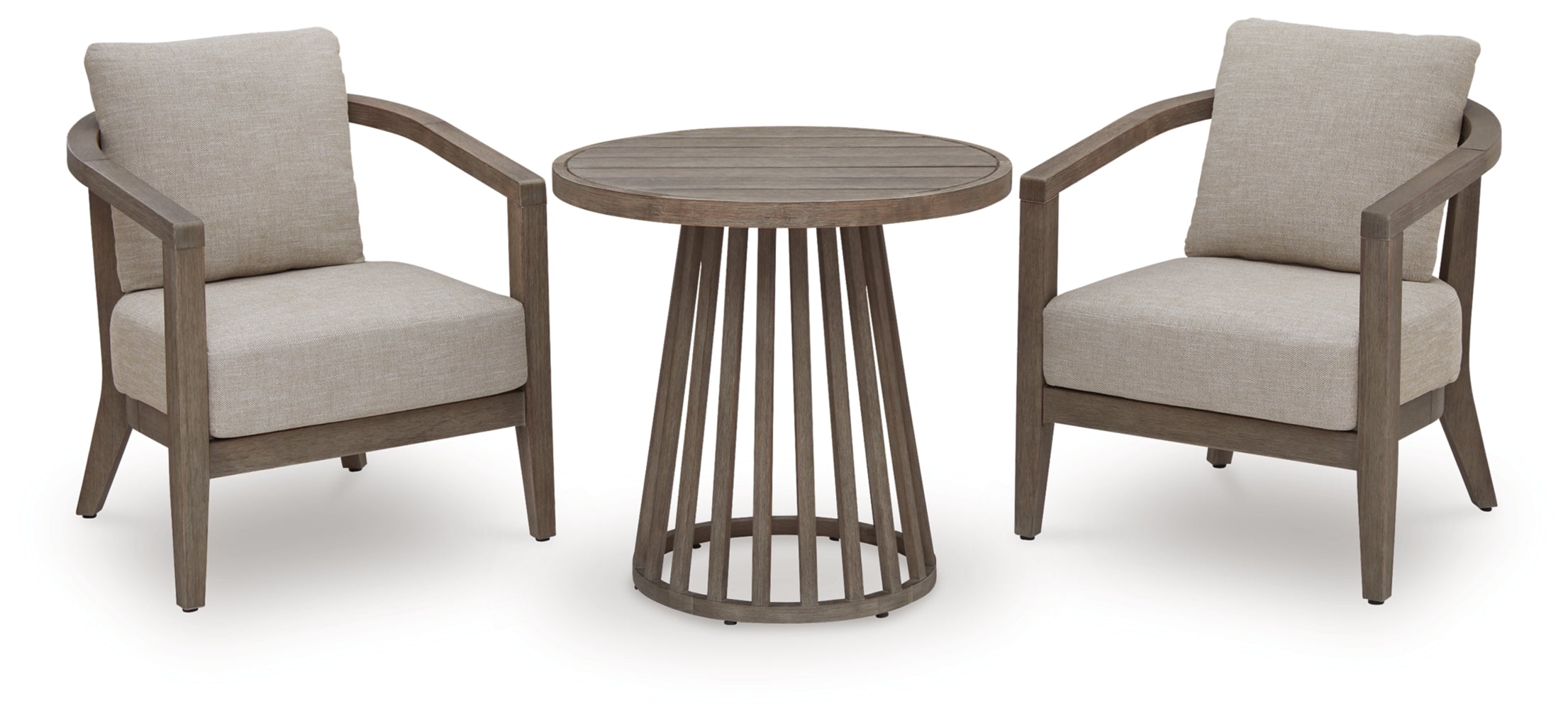 Sunset Lake Chairs w/CUSH/ Table Set (3/CN)