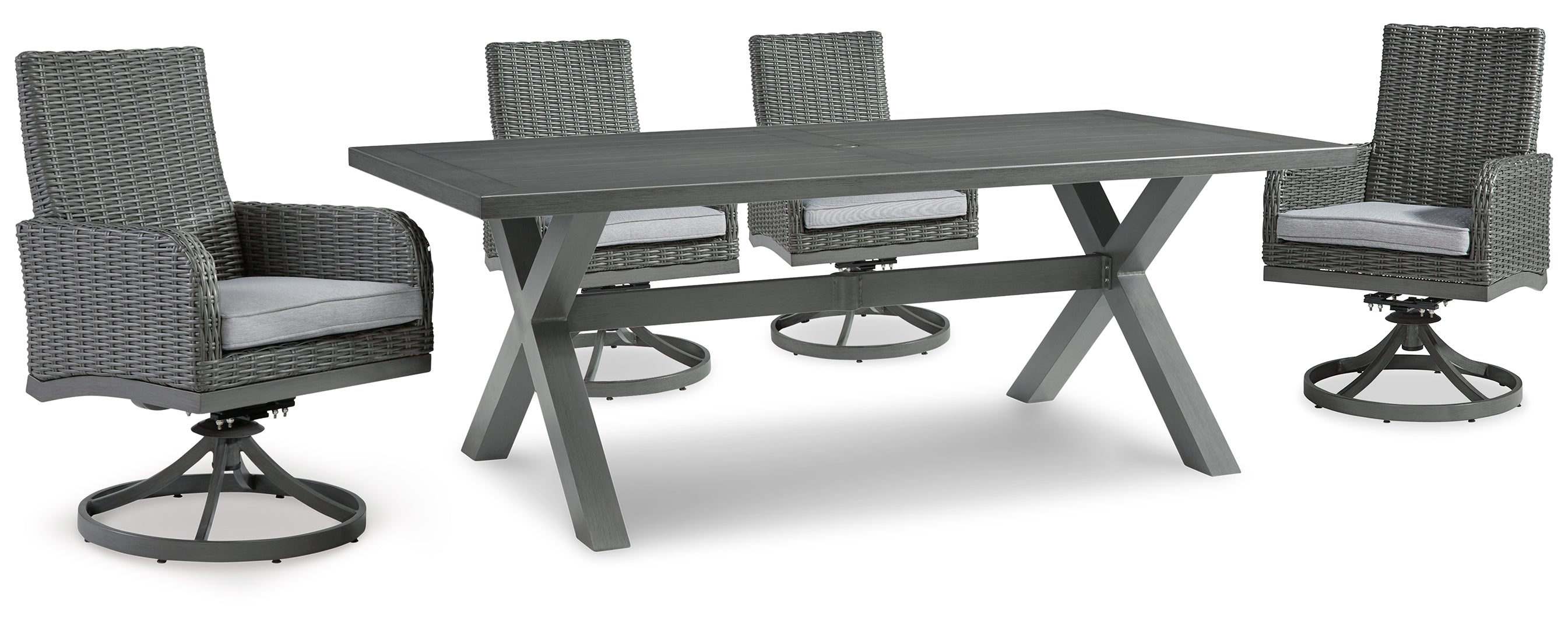 Elite Park Outdoor Dining Table and 4 Chairs and Bench