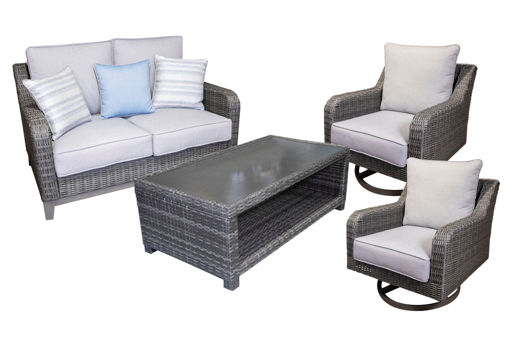 Elite Park Outdoor Loveseat with Coffee Table