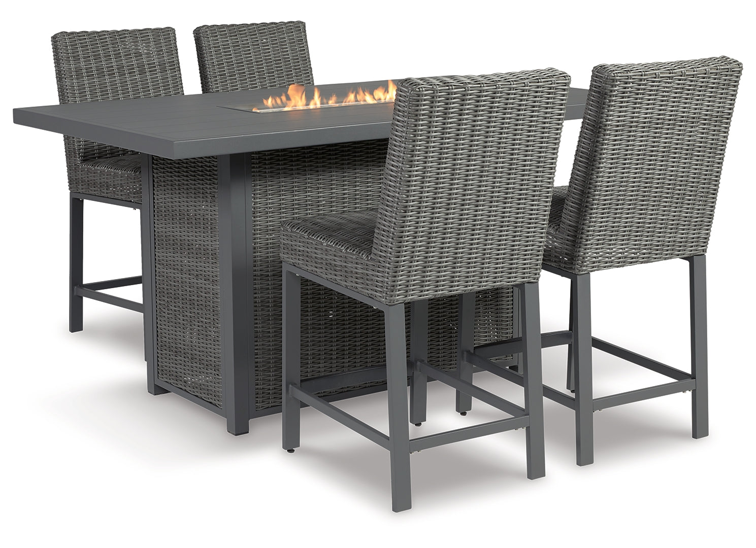 Palazzo Outdoor Bar Table and 4 Barstools