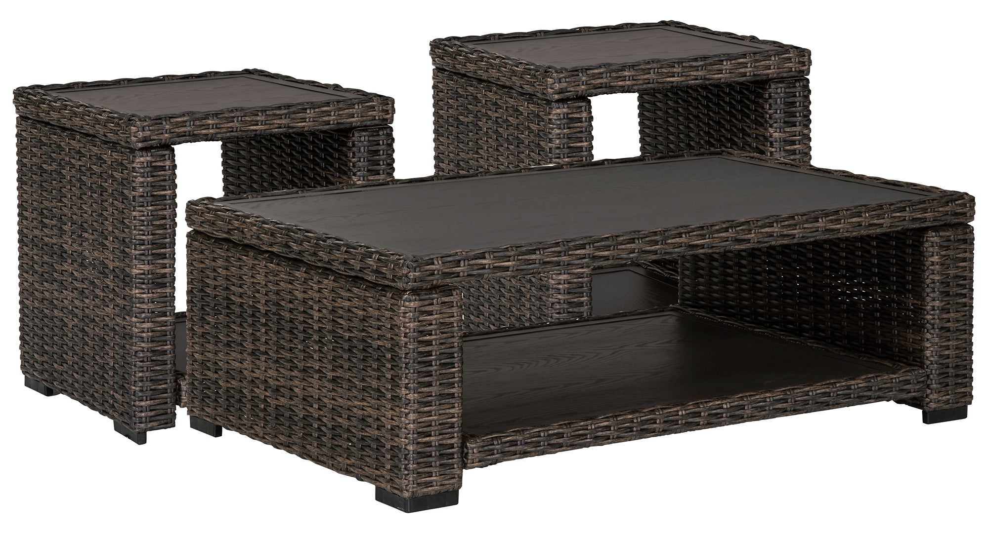 Grasson Lane Outdoor Coffee Table with 2 End Tables