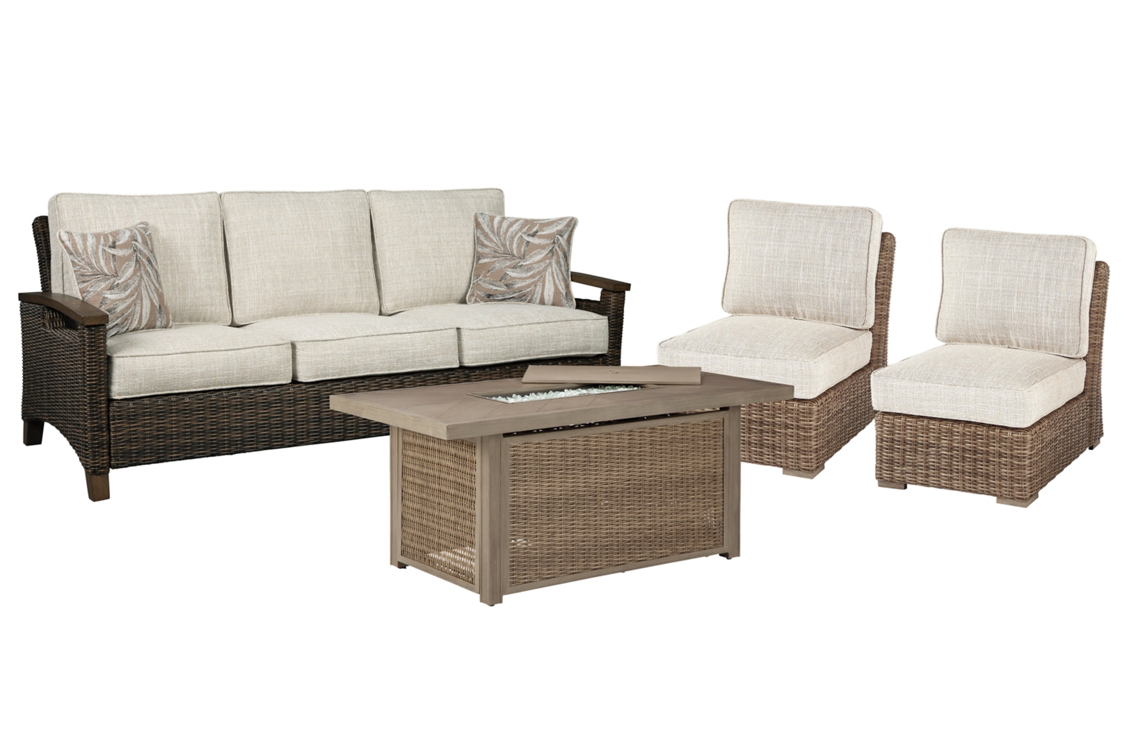 Outdoor Sofa with Coffee Table and End Table