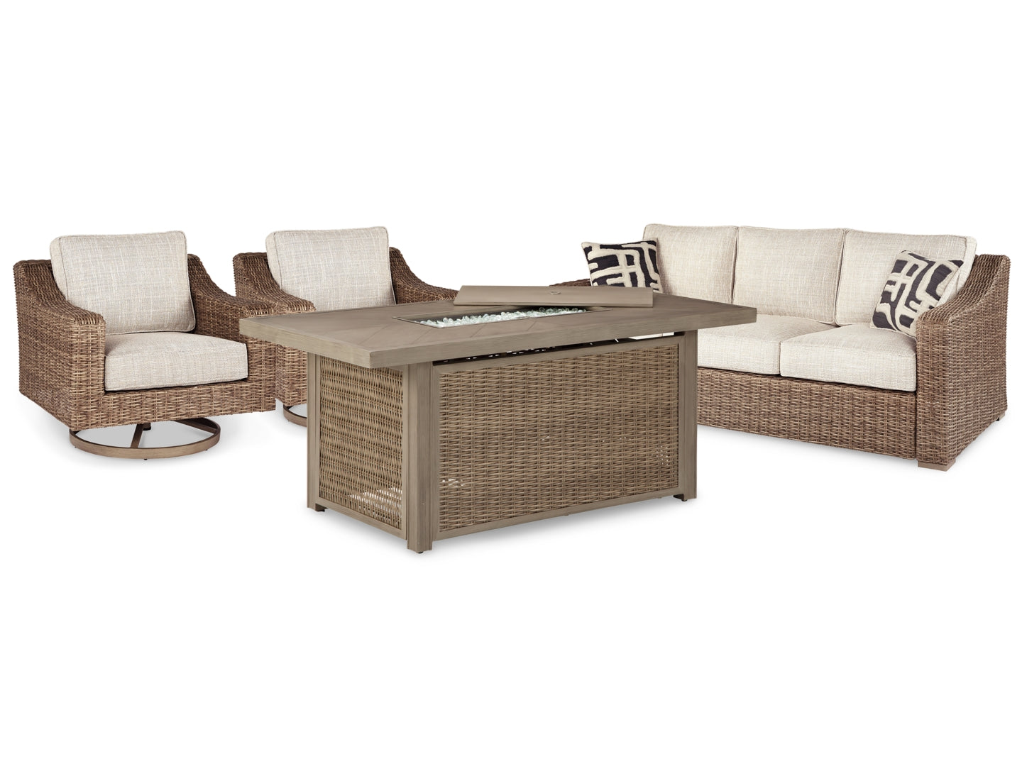 Outdoor Sofa with Coffee Table and End Table