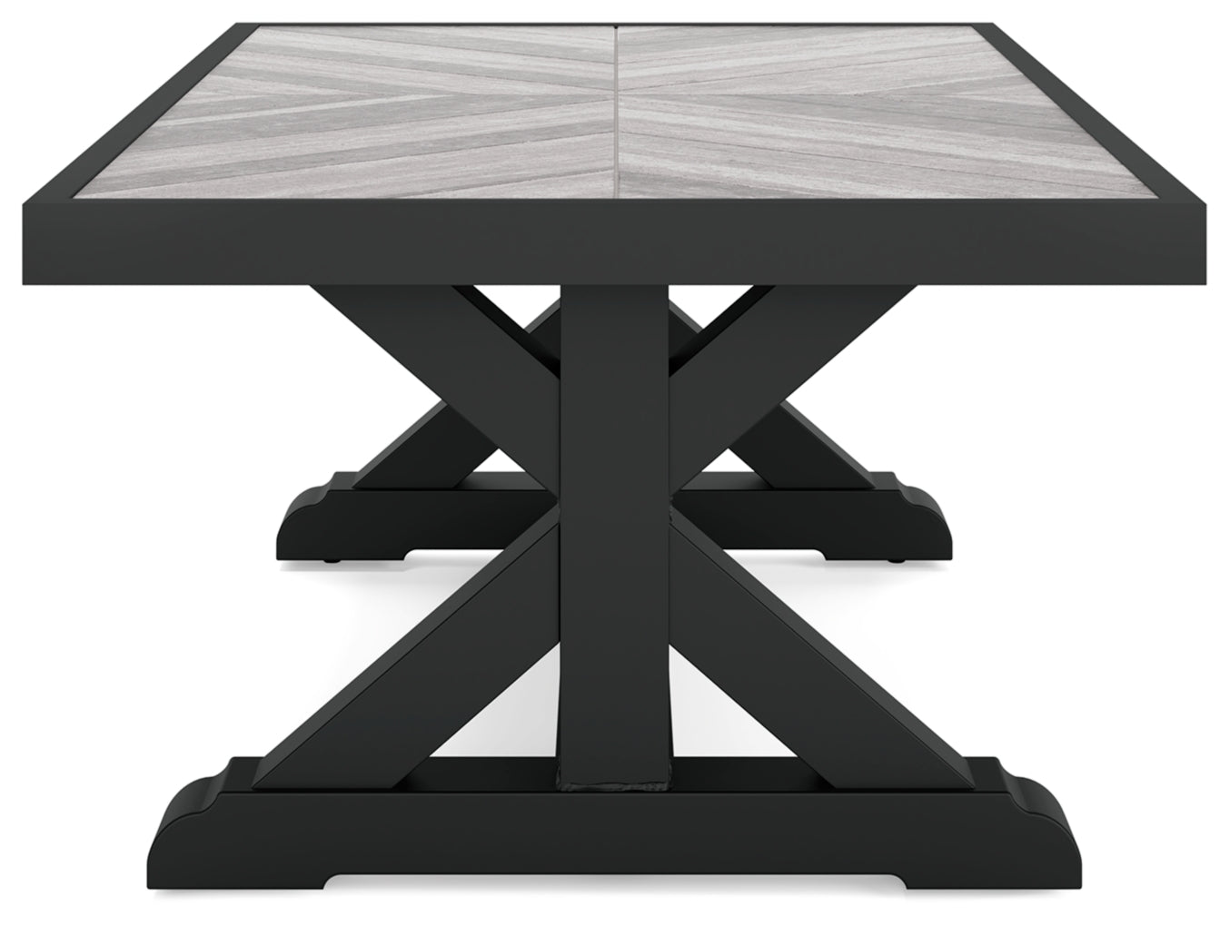 Beachcroft RECT Dining Table w/UMB OPT