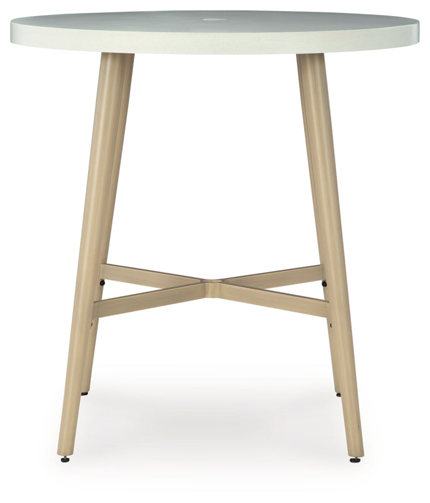 Seton Creek Round Bar Table with Umbrella Option