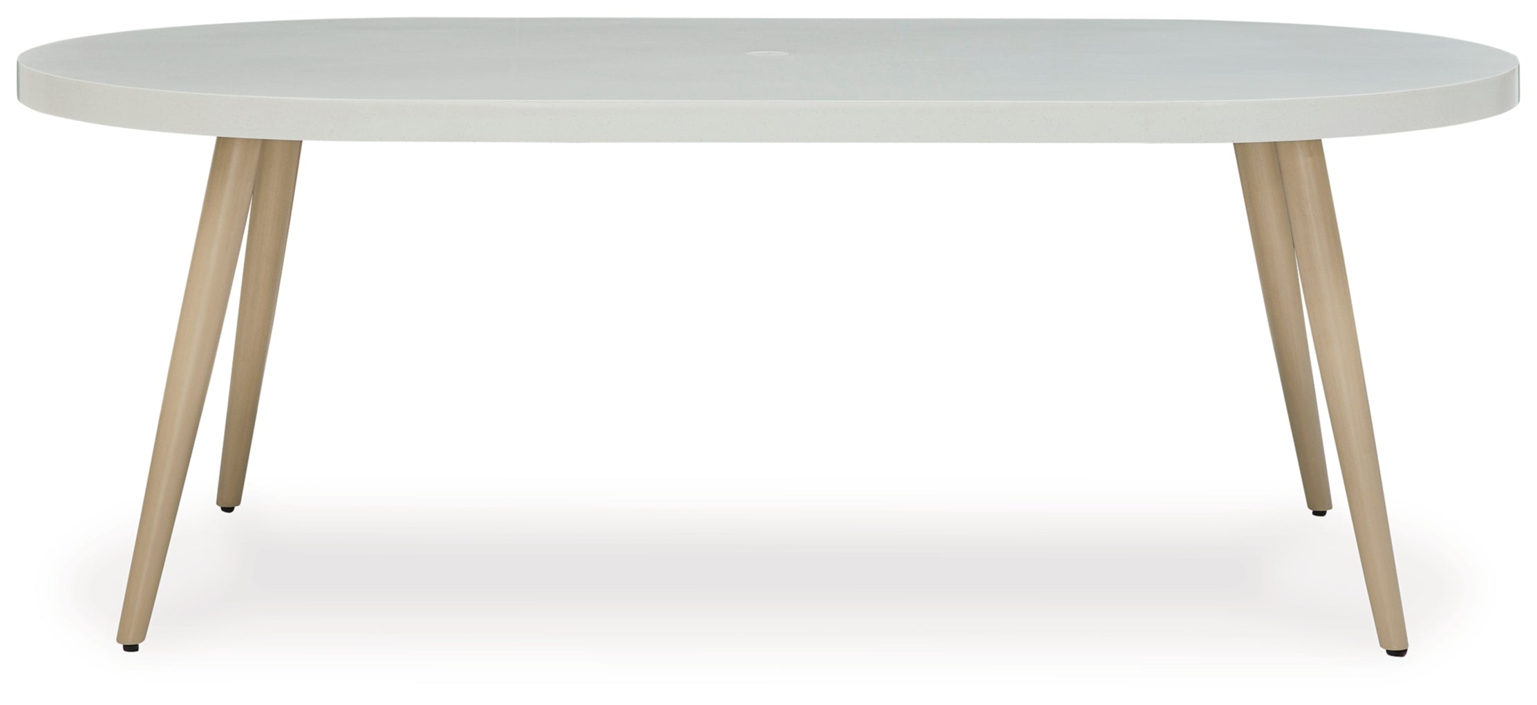 Seton Creek Oval Dining Table with Umbrella Option