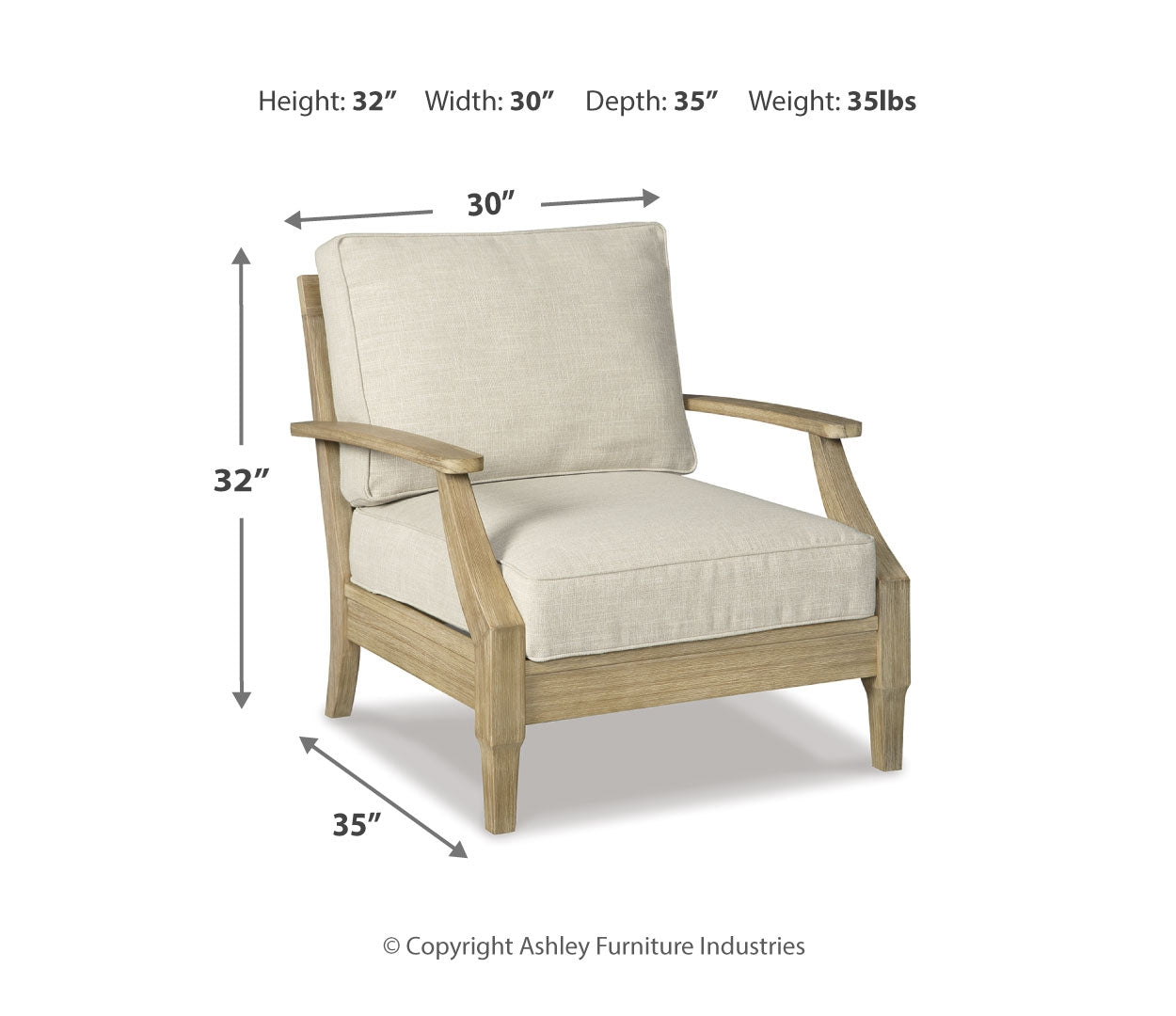 Clare View Outdoor Loveseat and 2 Lounge Chairs with Coffee Table and 2 End Tables