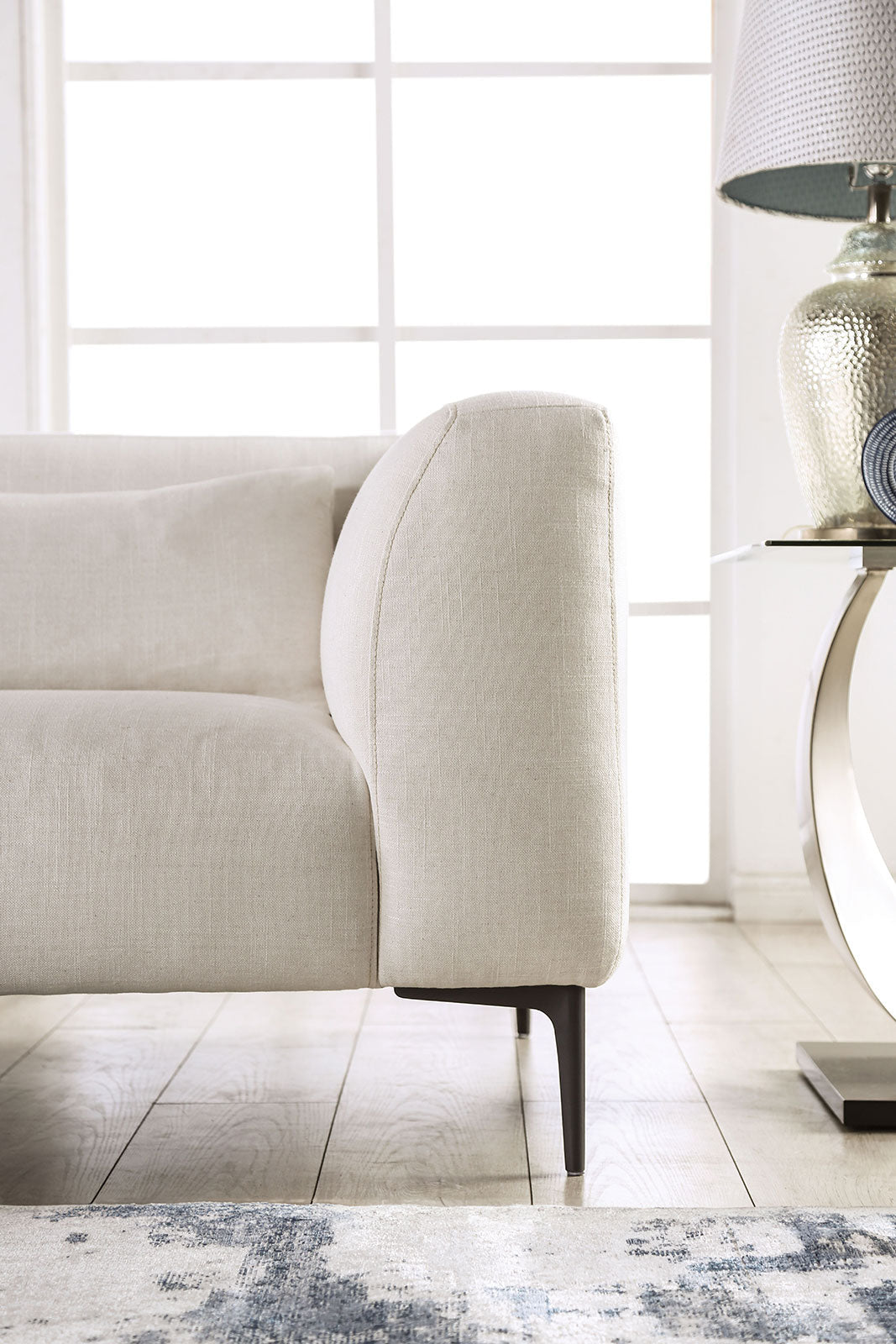 Paderborn Linen White  Left Chaise Sectional