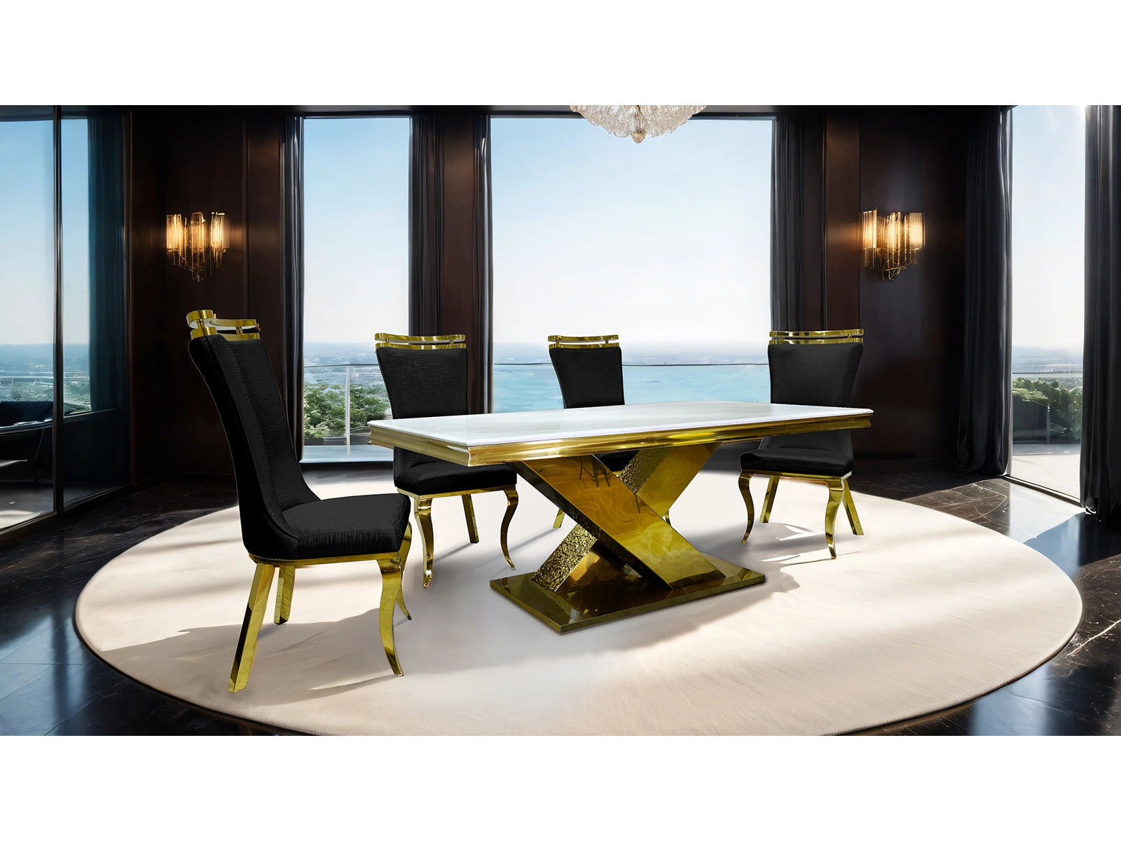 Palazzo Gold Dining Table