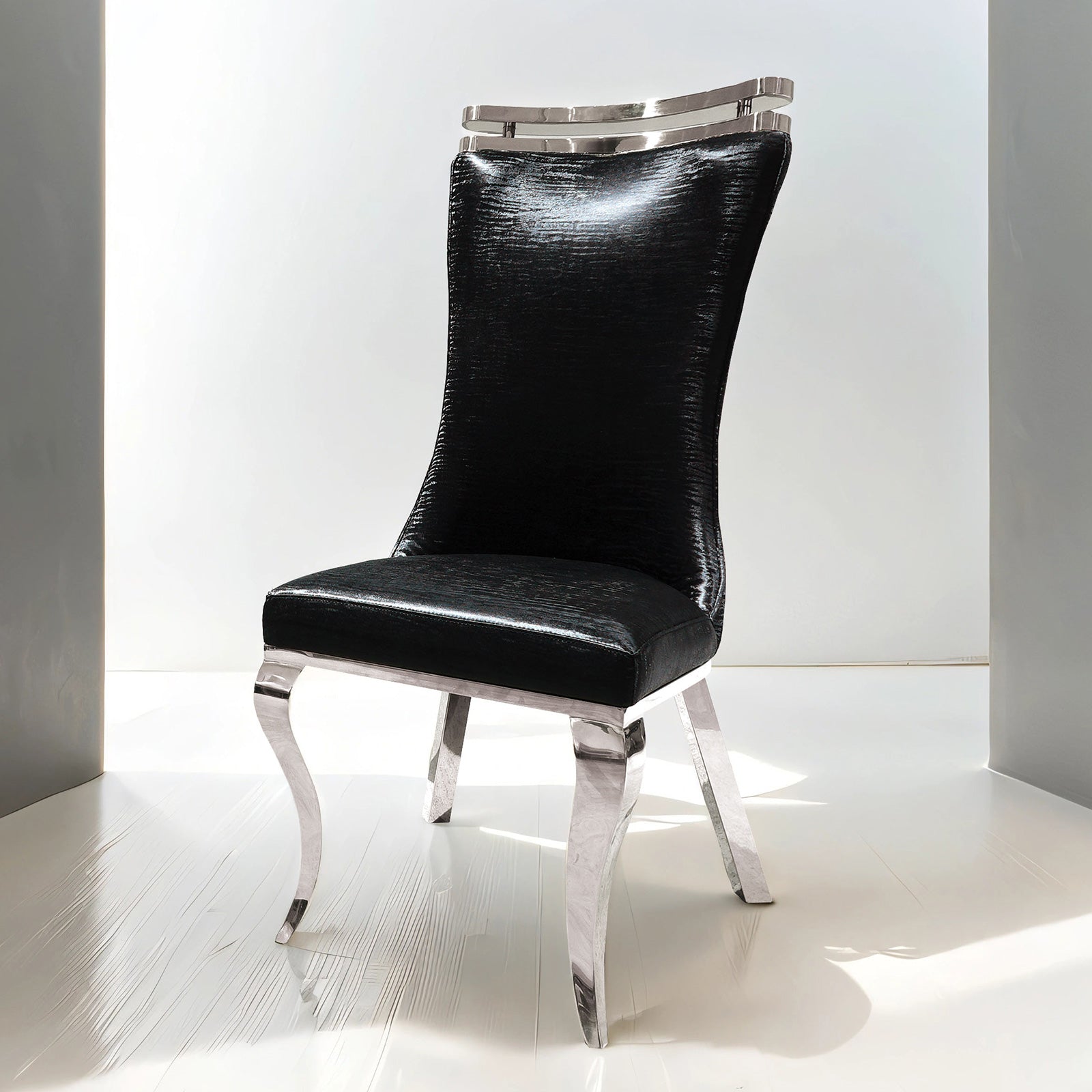 Palazzo Silver/Black Chair (Set of 2)