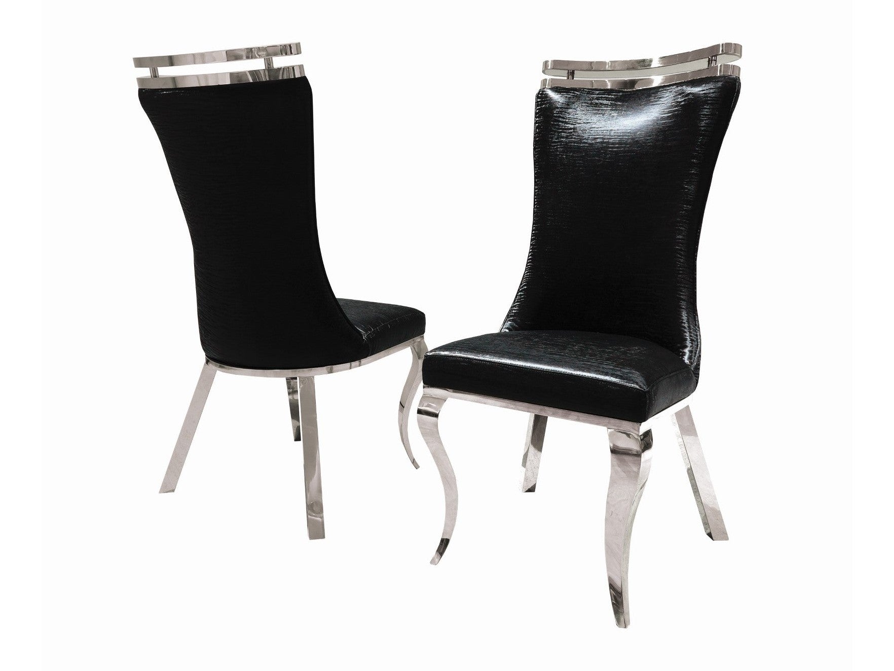 Palazzo Silver/Black Chair (Set of 2)