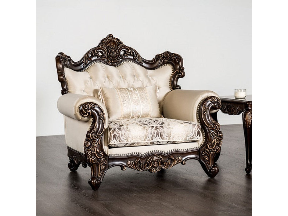 Palencia Dark Cherry/Beige Chair