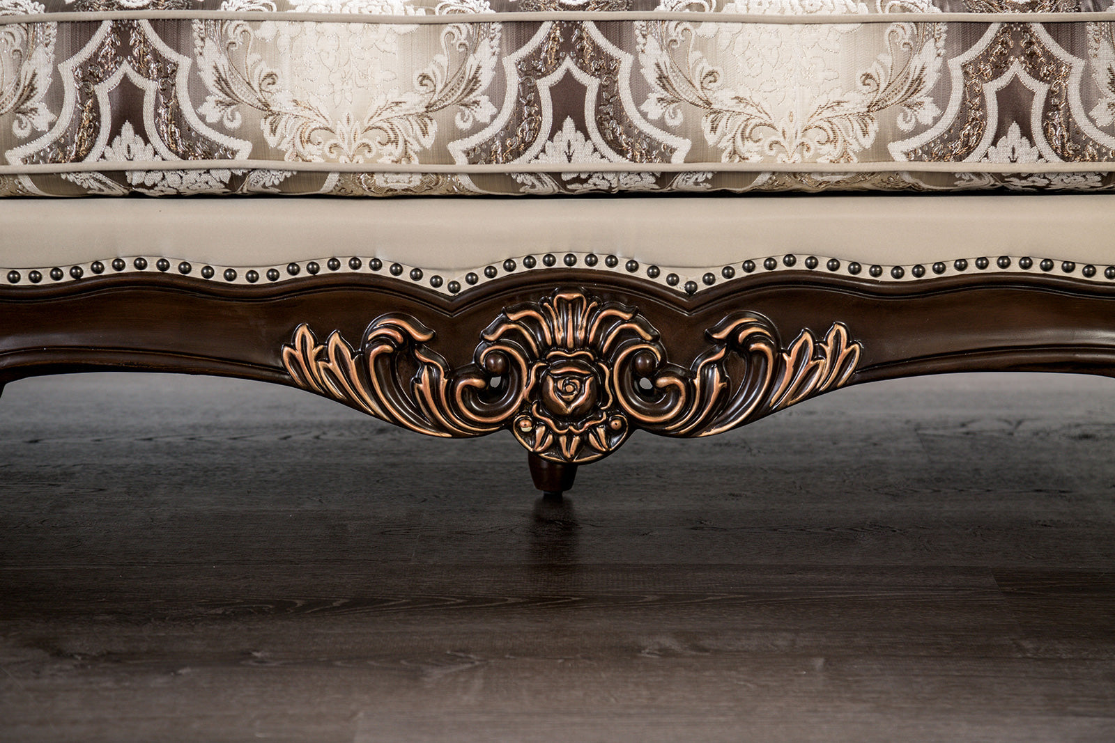 Palencia Dark Cherry/Beige Loveseat