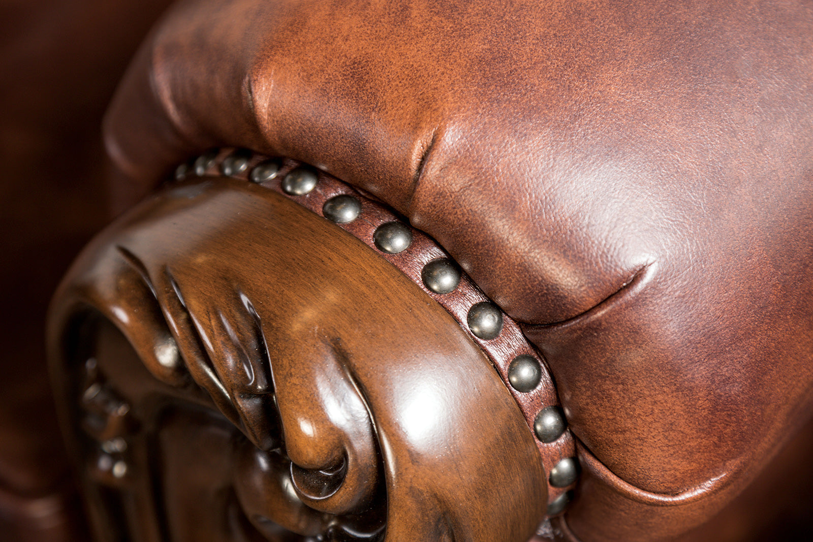 Palencia Dark Cherry/Brown Leatherette Sofa