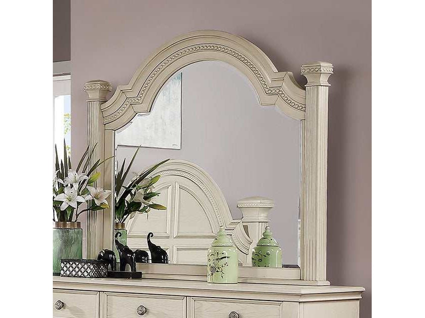 Pamphilos Antique White Mirror