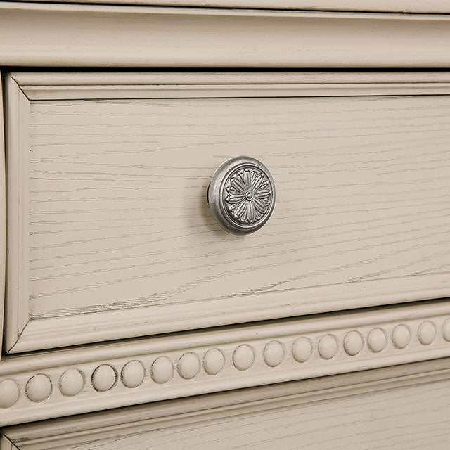 Pamphilos Antique White Queen Bed