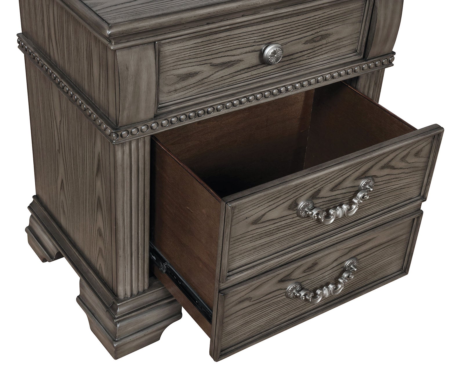 Pamphilos Gray Queen Bed & 2 Nightstand & Dresser & Mirror