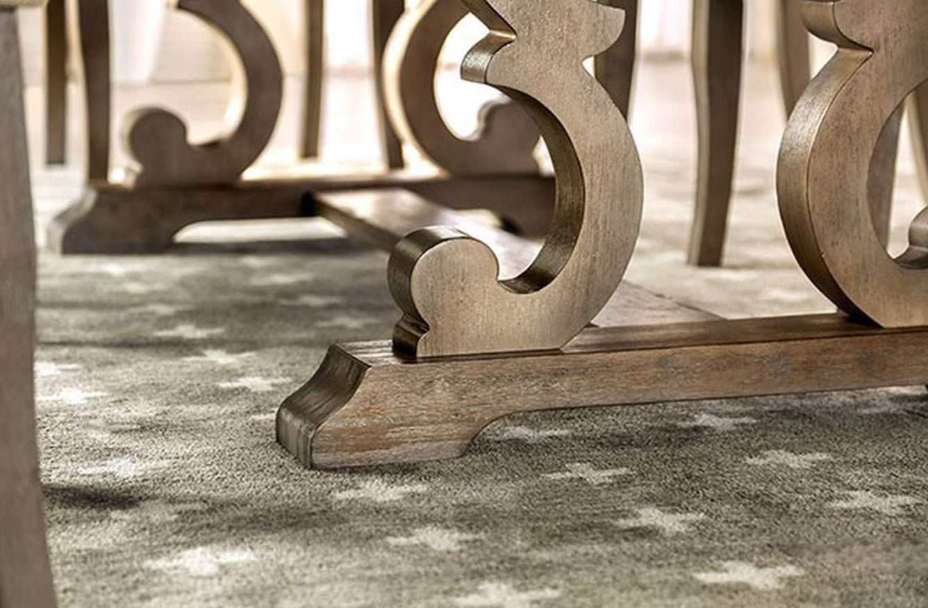 Patience Rustic Natural Tone & Beige Dining Table