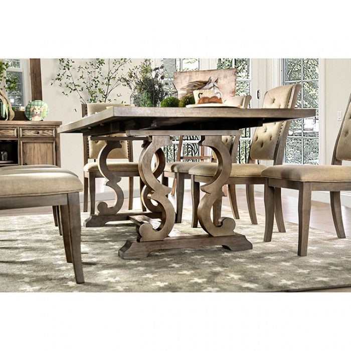 Patience Rustic Natural Tone & Beige Dining Table